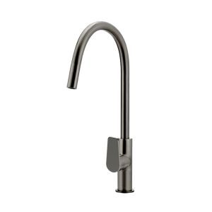 Meir Round Paddle Piccola Pull Out Kitchen Mixer Tap | Shadow Gunmetal | MK17PD-PVDGM