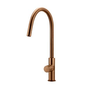 Meir Round Pinless Piccola Pull Out Kitchen Mixer Tap | Lustre Bronze | MK17PN-PVDBZ
