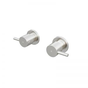 Meir Round Quarter Turn Wall Top Assemblies | Brushed Nickel | MW06-PVDBN