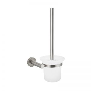 Meir Round Toilet Brush & Holder | PVD Brushed Nickel | MTO01-R-PVDBN