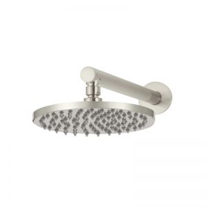 Meir Round Wall Shower | 200mm Rose | 300mm Arm | Brushed Nickel | MA0204-PVDBN