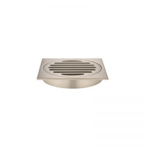 Meir Square Floor Grate Shower Drain | 100mm Outlet | Champagne | MP06-100-CH