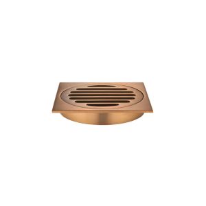 Meir Square Floor Grate Shower Drain 100mm outlet | Lustre Bronze | MP06-100-PVDBZ