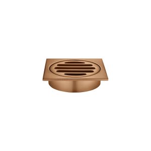 Meir Square Floor Grate Shower Drain 80mm outlet | Lustre Bronze | MP06-80-PVDBZ