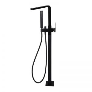 Meir Square Freestanding Bath Spout and Hand Shower - Matte Black | MB08