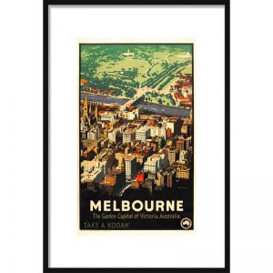 Melbourne Vintage Poster | Framed