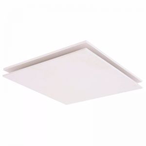 Mett Inline 280mm Square Face Plate Only In White | Beacon Lighting