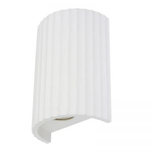 MFL By Masson Gypsum 2 Light Ribbed Wall Bracket in White | Beacon Lighting