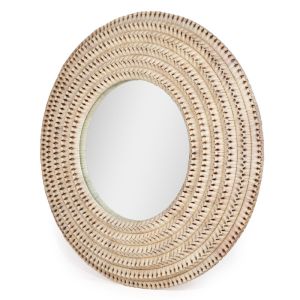 Mila Braided Mirror | White Wash
