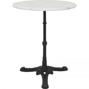 Milano Marble Table with Cast Iron Base | White | Preorder