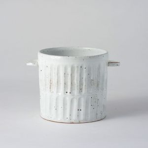Milk Wash Planter by Angus & Celeste | Vertical Lines | Small