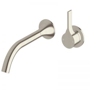 Milli Oria Wall Bath Mixer Outlet System 215mm PVD Brushed Nickel | Reece