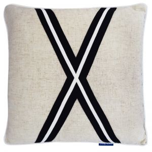 MILROY Black Criss Cross Cushion Cover  | 50x50cm