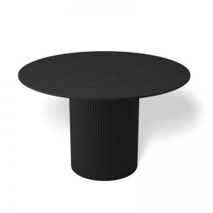 Mimi Dining Table Black Base | Black Stained Ash Top | 120cm | By Huset