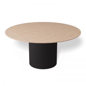 Mimi Dining Table Black Base | Natural Ash Top | 155cm | By Huset