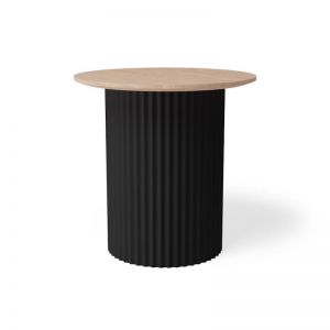 Mimi Side Table Black Base | Natural Top | By Huset