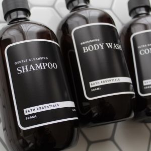 Minimalist Amber Tint Bathroom Trio | Black Labels