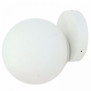 Mino 1 Light Wall Bracket in White with Frosted Glass Shade | Beacon Lighting