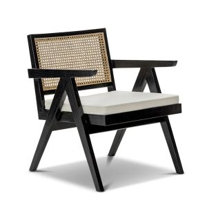 Mira Rattan Occasional Armchair | Black | by L3 Home