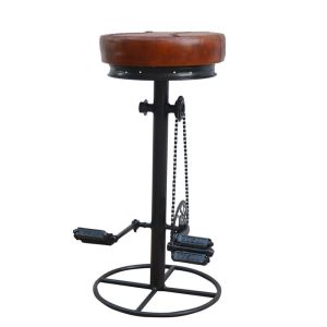 Mit And Pedal Industrial Bicycle Bar Stool