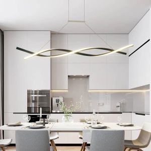 Modern LED Chandelier Light | 80cm | Black