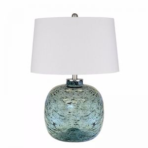 Molten Blue Glass Table Lamp | by Black Mango