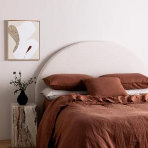 Mondo Cinnamon French Linen Sheet Set | King Bed