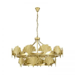 Monroe 20 Light Chandelier in Brass | Beacon Lighting
