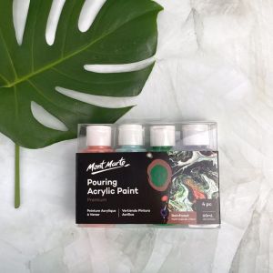Mont Marte Acrylic Pouring | Fluid 4pc Paint Set | Rainforest