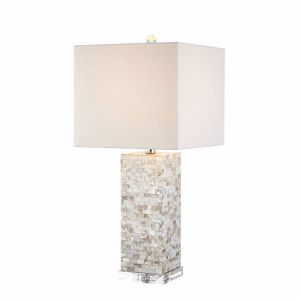 Mother of Pearl Square Table Lamp | by Black Mango