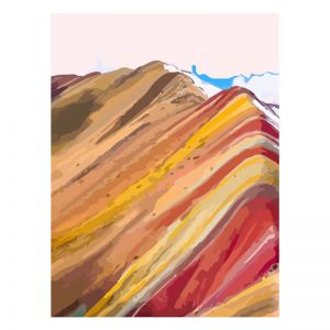 Mountain Strokes 1 | Framed Art Print on Acrylic