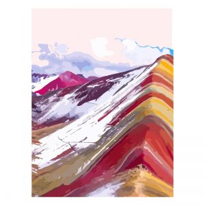 Mountain Strokes 3 | Framed Art Print on Acrylic