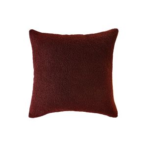 Mulled Burgundy Boucle Cushion with Feather Insert - 60x60cm