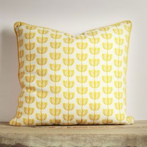Mustard Garland Decorative Cushion Cover | 50 cm x 50cm