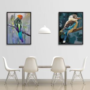 Native Birds | Set of 2 | Framed Art Print on Acrylic