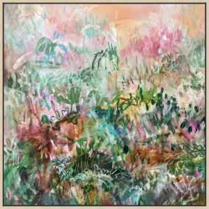 Native Flora | 1m x 1m | Framed Canvas Print by Jonathan Gemmell