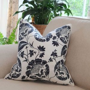 Navy Bloom Decorative Cushion