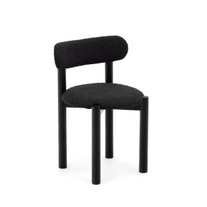 Nebai Chair | Black Fleece and Black Oak