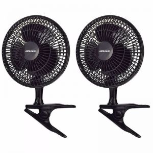 NEW 2x Heller 15cm Desk/Personal Clip Fan Tilt Air Cooling Cooler Black