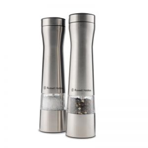 NEW Russell Hobbs Electric Salt and Pepper Mills Grinders Battery Operated Set