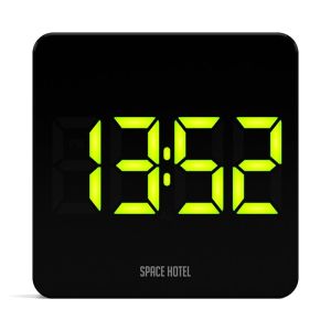 Newgate Space Hotel Orbatron Alarm Clock Black Case | Black Lens | Green Led