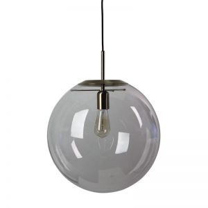 Newton Contemporary Clear Glass Pendant Light-Brushed Brass Large