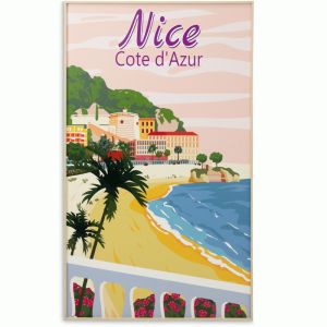 Nice Cote D'Azur | 60x100cm | Outdoor UV Wall Art with Aluminium Frame