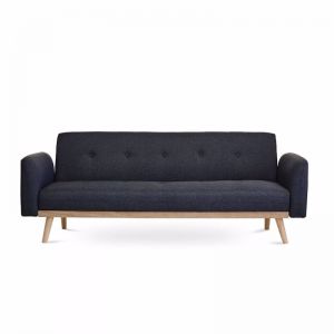 Nicholas 3-Seater Foldable Sofa Bed | Black