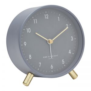 Noah Charcoal Grey Silent Alarm Clock