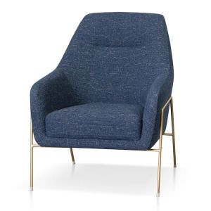 Noah Fabric Armchair | Dark Blue