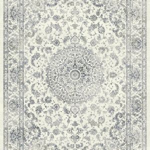Noble Paxton Distressed Rug | Off White & Soft Blue