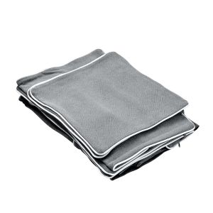 Noosa 3 Seat Slip Cover | Grey with White Piping