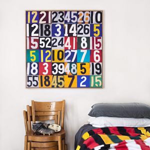 Numbers Collage Canvas