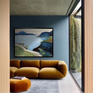 Ocean Hillsides | Framed Canvas Print